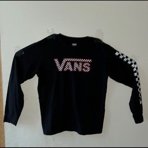 Long Sleeve Black Checkered Vans Shirt